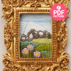 Mini Framed Landscapes Embroidery Pattern PDF