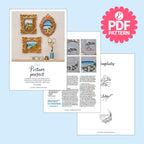 Mini Framed Landscapes Embroidery Pattern PDF