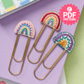 Rainbow Paper Clip Decals Embroidery Motifs Pattern PDF