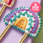 Rainbow Paper Clip Decals Embroidery Motifs Pattern PDF