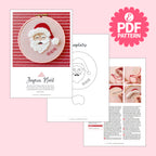 Jolly Santa Hoop Embroidery Pattern PDF