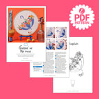Umbrella Embroidery Hoop Pattern PDF