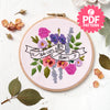 International Women's Day Embroidery Hoop Pattern PDF