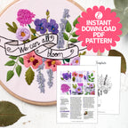 International Women's Day Embroidery Hoop Pattern PDF