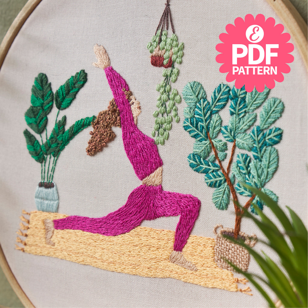 Yoga Hoop Embroidery Pattern PDF
