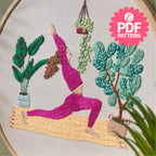 Yoga Hoop Embroidery Pattern PDF