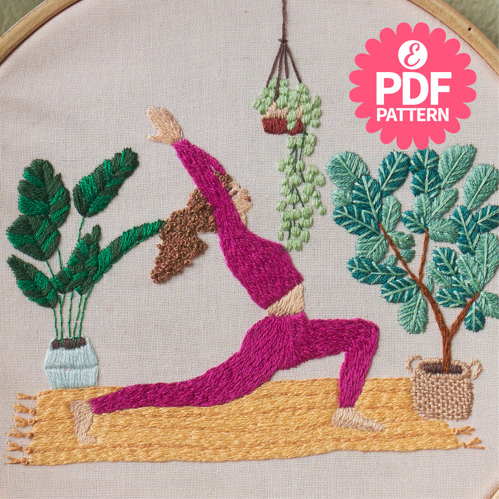 Yoga Hoop Embroidery Pattern PDF