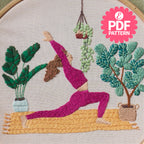 Yoga Hoop Embroidery Pattern PDF