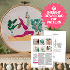 Yoga Hoop Embroidery Pattern PDF