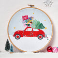 Driving Home for Christmas Embroidery Hoop Pattern PDF