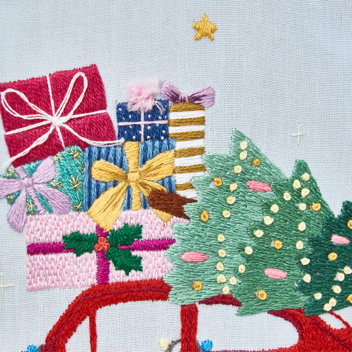 Driving Home for Christmas Embroidery Hoop Pattern PDF