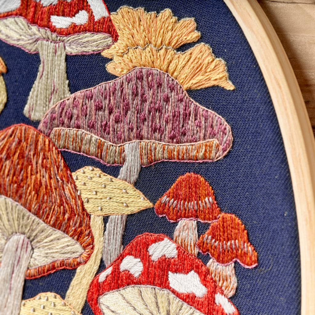 Magical Mushroom Embroidery Hoop Pattern PDF
