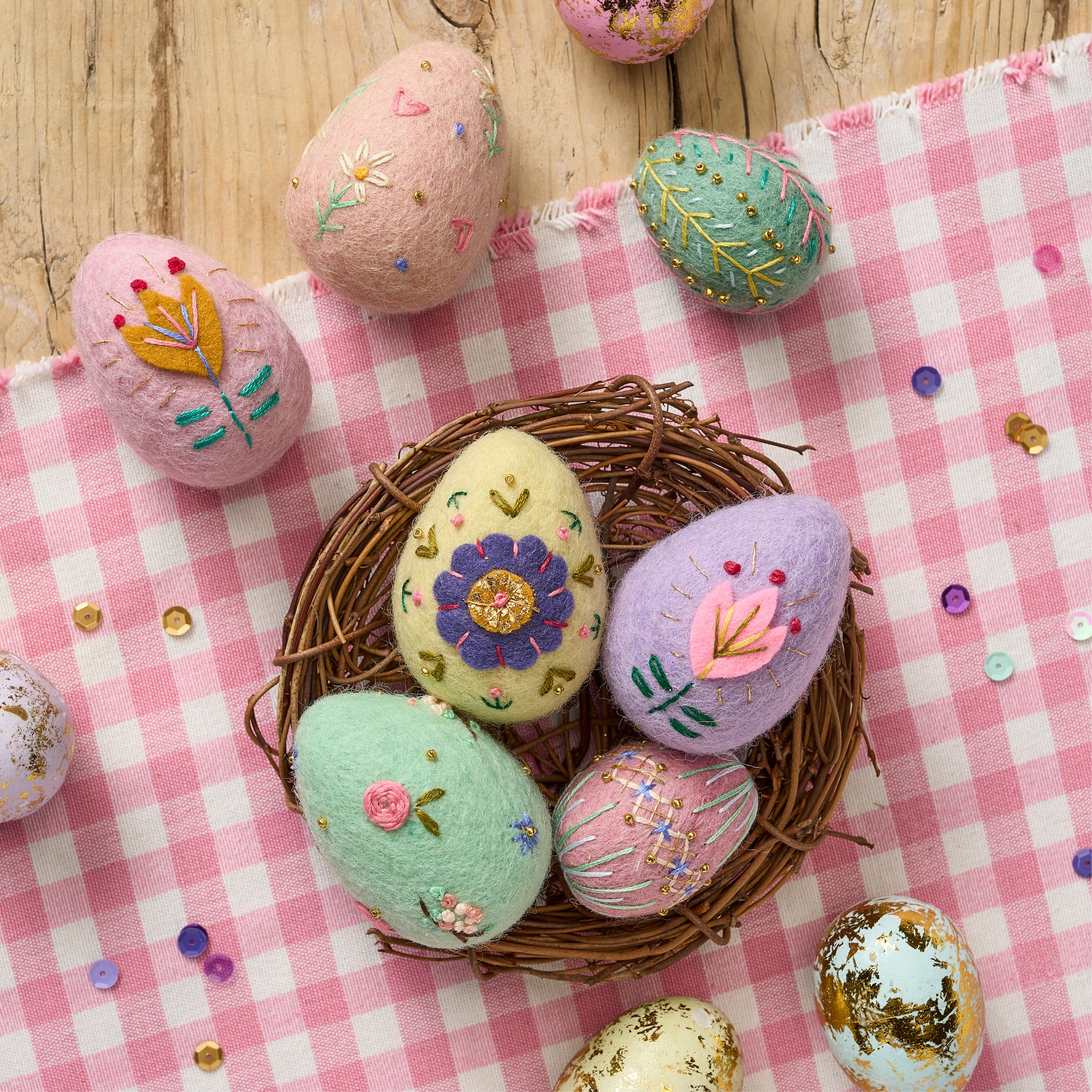 Felt Easter Egg Embroidery Pattern PDF