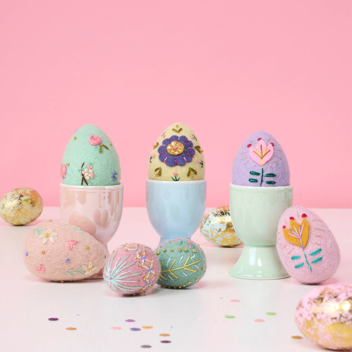 Felt Easter Egg Embroidery Pattern PDF