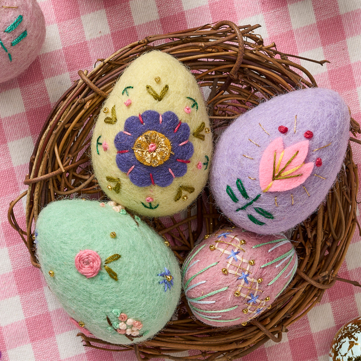 Felt Easter Egg Embroidery Pattern PDF
