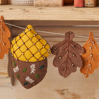 Felt Autumn Acorn Garland Embroidery Pattern PDF