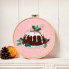 Christmas Pudding Embroidery Hoop Pattern PDF