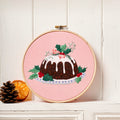 Christmas Pudding Embroidery Hoop Pattern PDF
