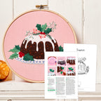 Christmas Pudding Embroidery Hoop Pattern PDF