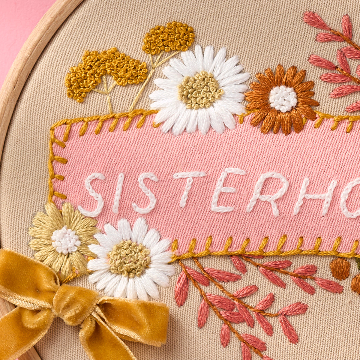 Sisterhood International Women's Day hoop embroidery pattern PDF