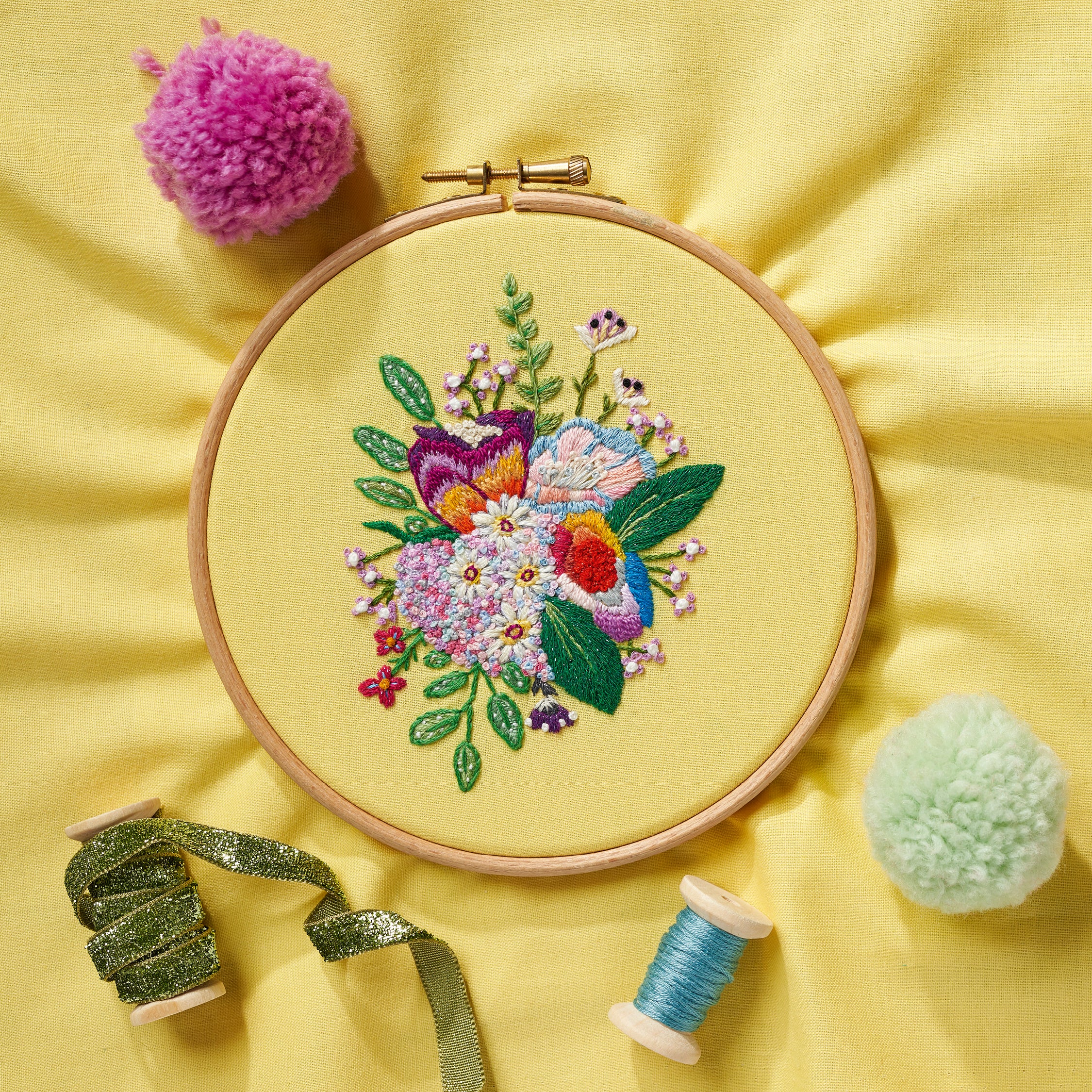 Pride Bouquet Embroidery Hoop Pattern PDF