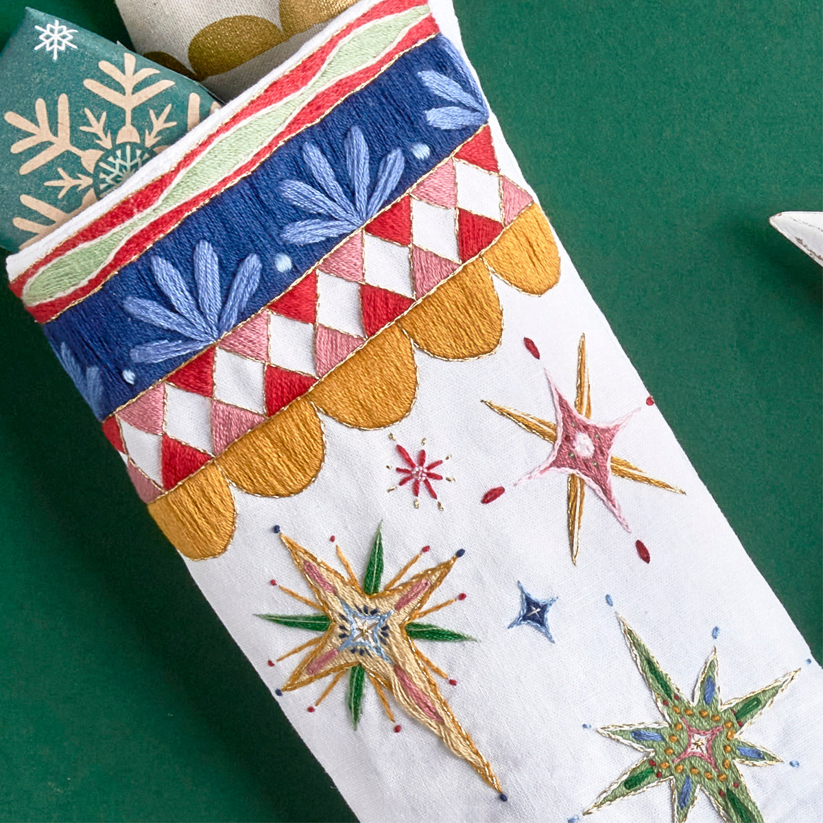 Celestial Stocking Embroidery Pattern PDF