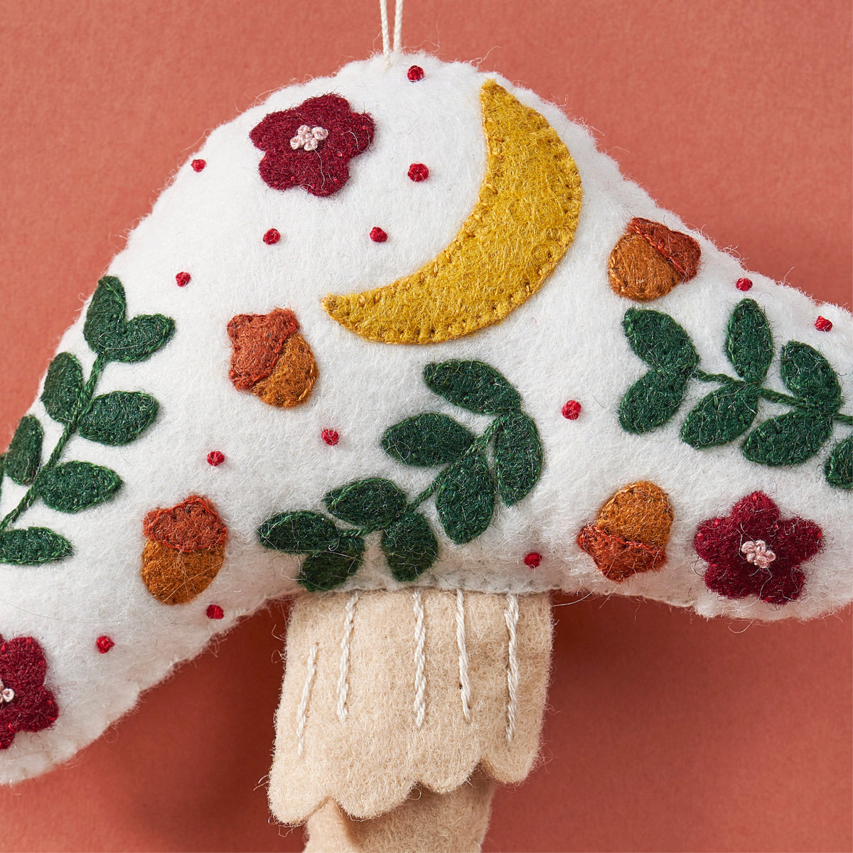 Felt Autumn Toadstool Decoration Embroidery Pattern PDF