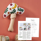 Felt Autumn Toadstool Decoration Embroidery Pattern PDF