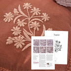 Sweet Dreams Pillowcase Flower Motif Embroidery Pattern PDF