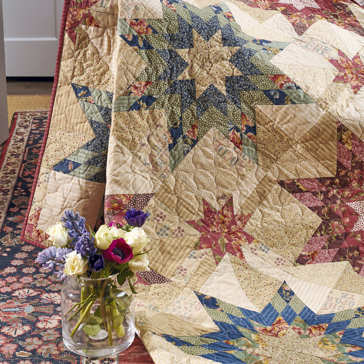 Kaleidoscopic Delight Lone Star Quilt Pattern PDF