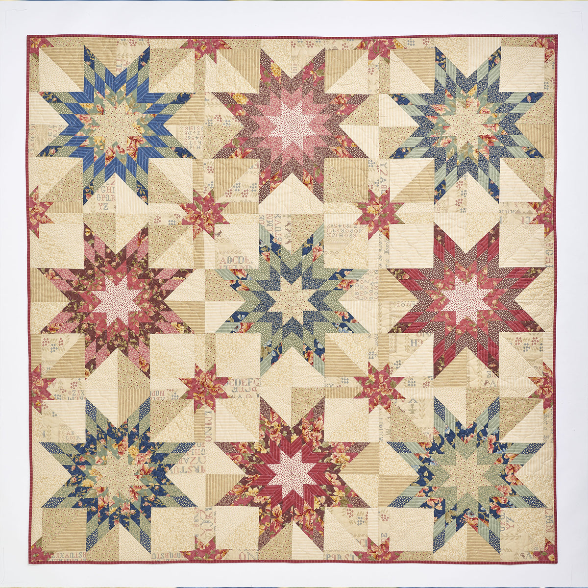 Kaleidoscopic Delight Lone Star Quilt Pattern PDF