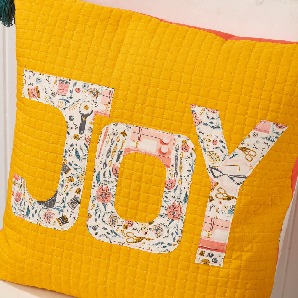 Appliqué Joy Yay Cushion Sewing Pattern PDF