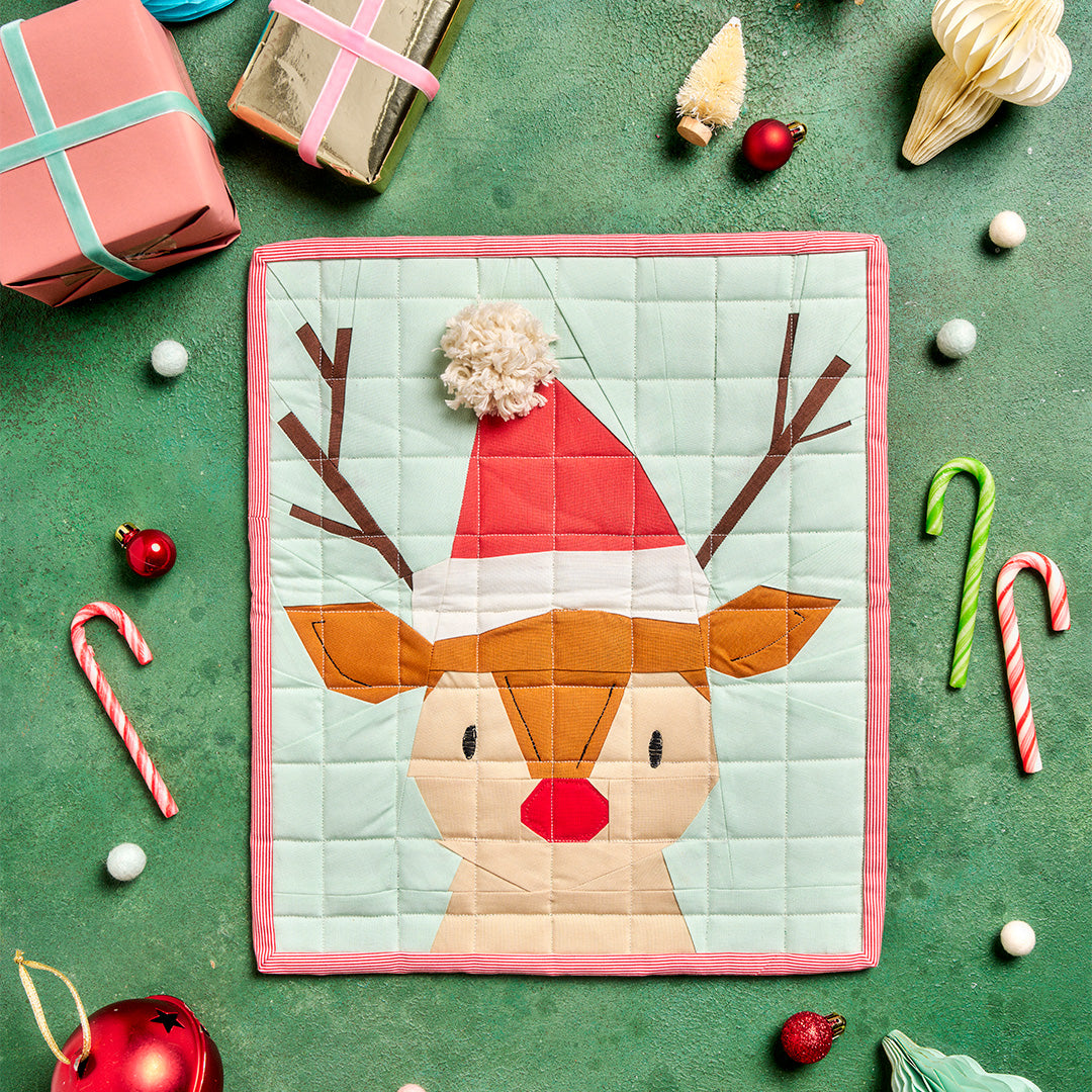 Reindeer FPP Quilted Block pdf