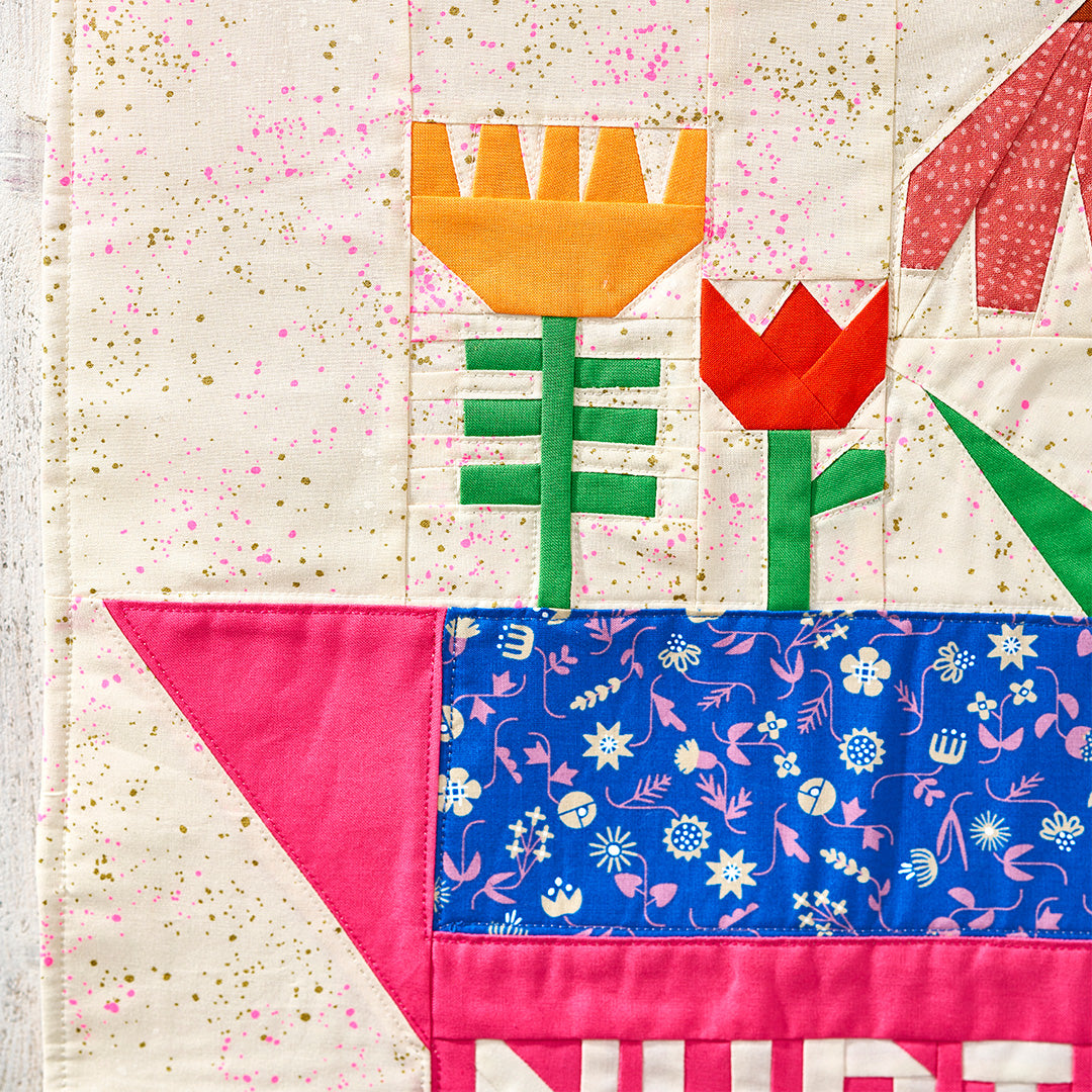Floral Joy Quilted Banner