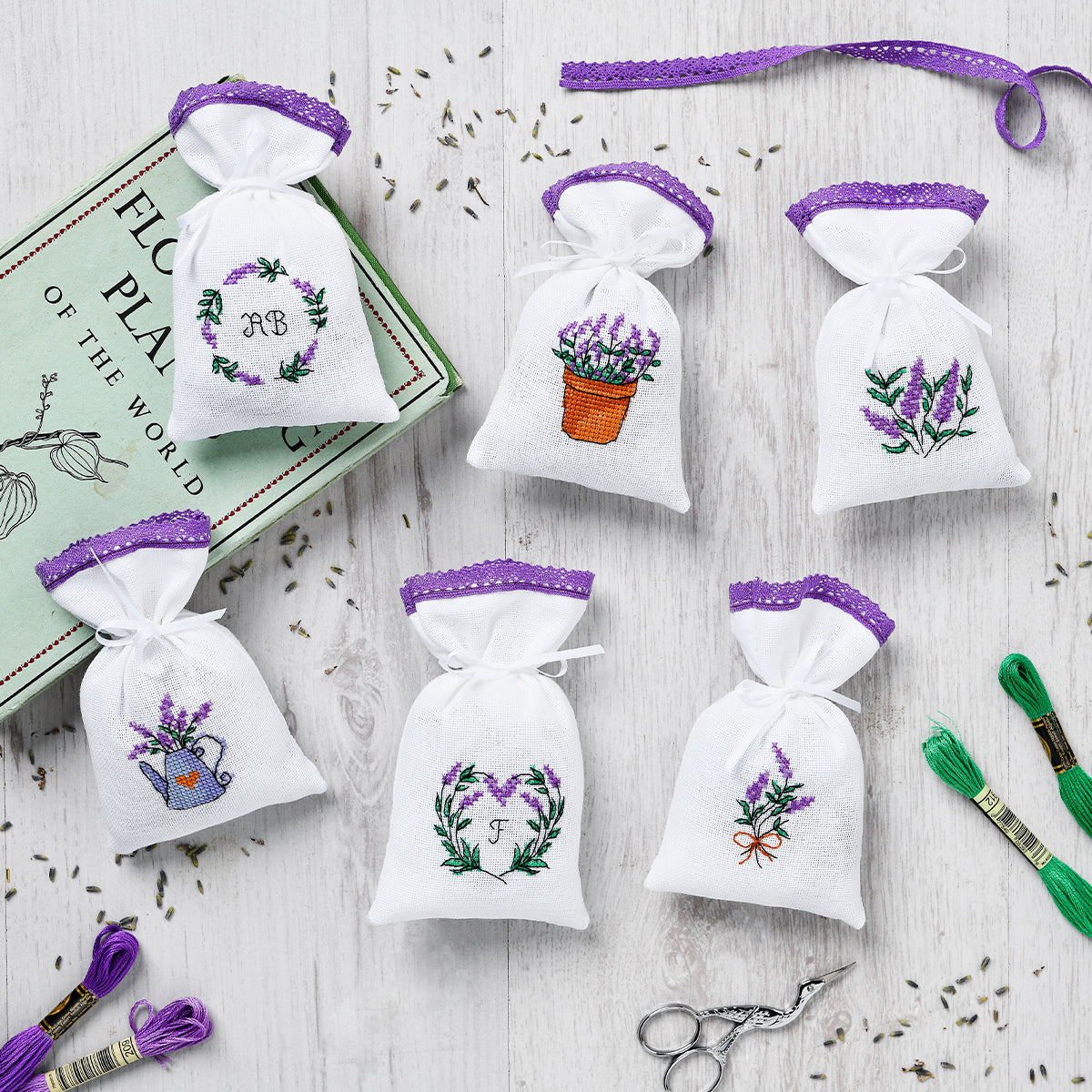 Lavender Bags Cross Stitch PDF Patterns