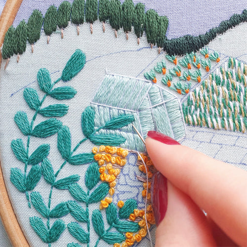 Grow Your Own Allotment Garden Embroidery Hoop Pattern PDF