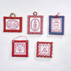 Redwork Tree Decorations Embroidery Pattern PDF