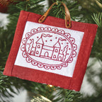 Redwork Tree Decorations Embroidery Pattern PDF