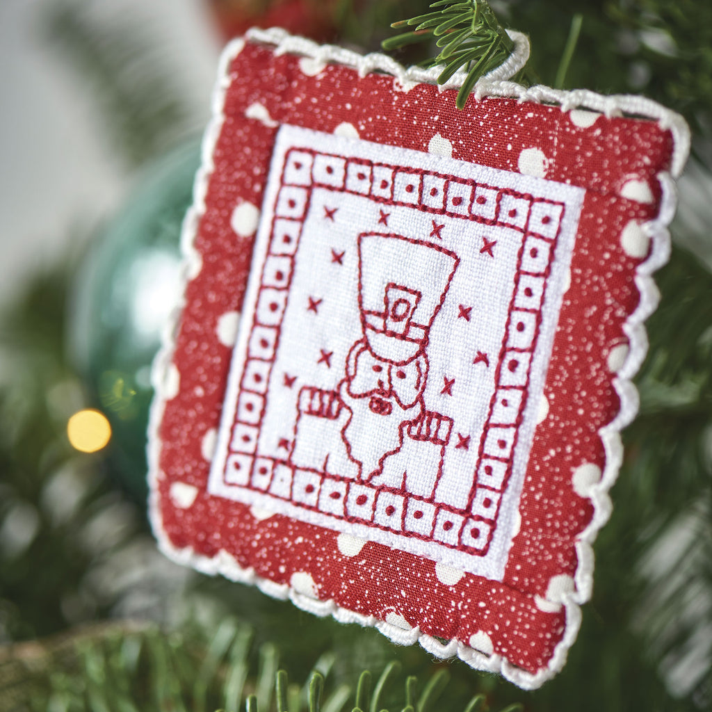 Redwork Tree Decorations Embroidery Pattern PDF
