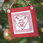 Redwork Tree Decorations Embroidery Pattern PDF