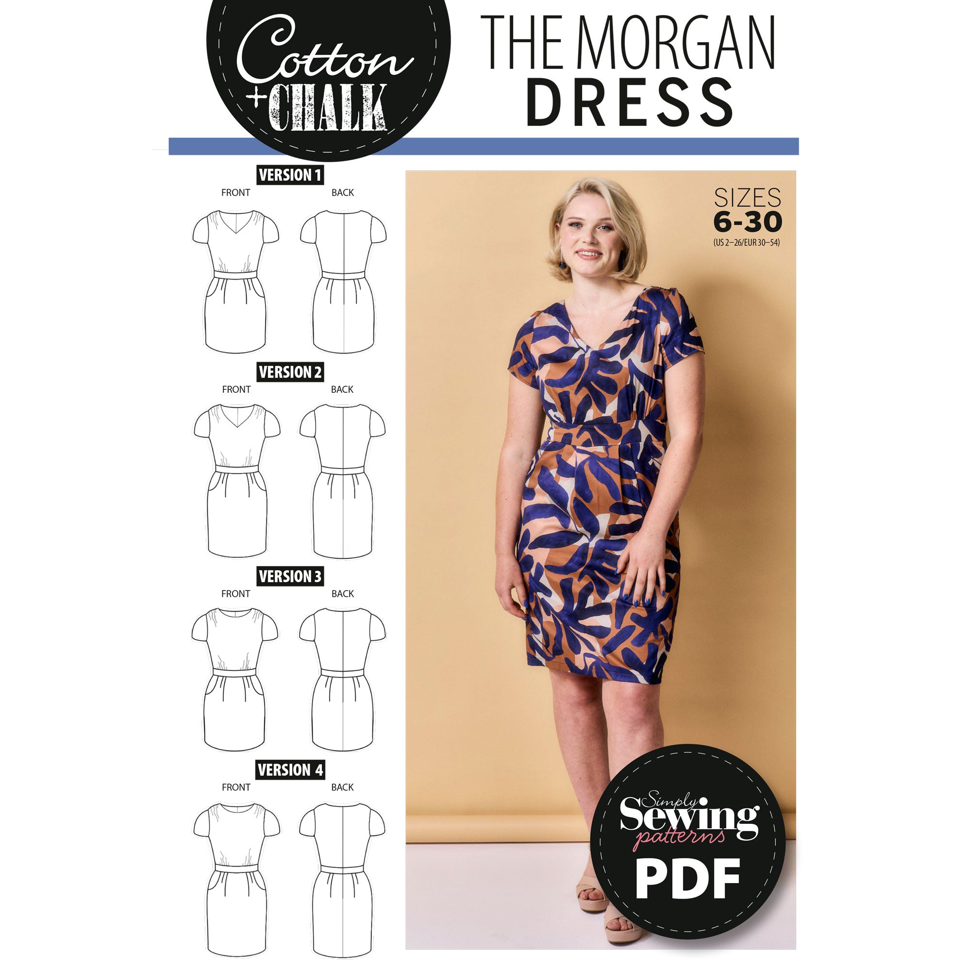 Morgan Dress Sewing Pattern PDF