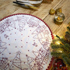 Redwork Candle Mat Embroidery Pattern PDF
