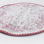 Redwork Candle Mat Embroidery Pattern PDF