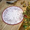 Redwork Candle Mat Embroidery Pattern PDF