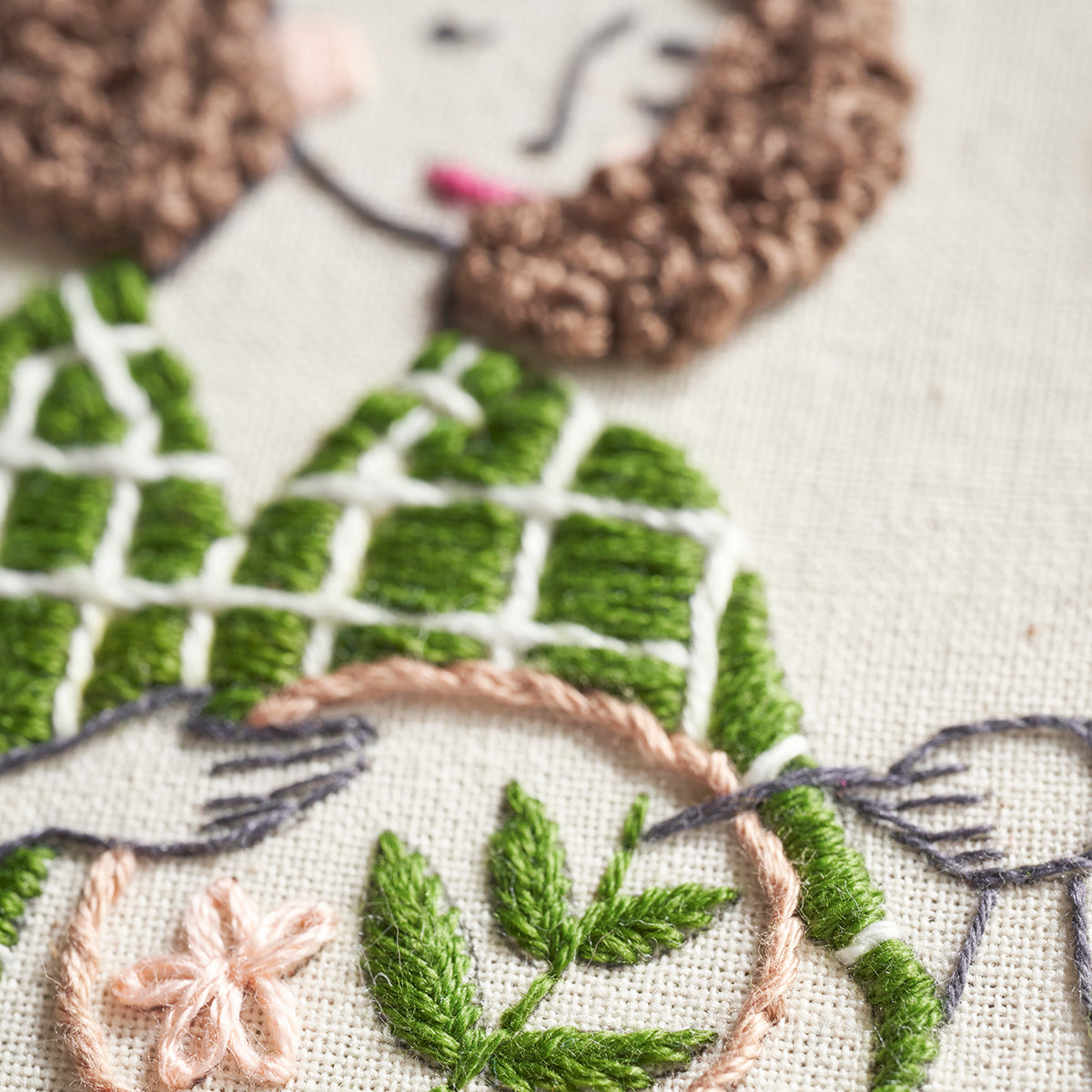 Mindful Embroidery Portrait Hoop Embroidery Pattern PDF