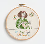 Mindful Embroidery Portrait Hoop Embroidery Pattern PDF