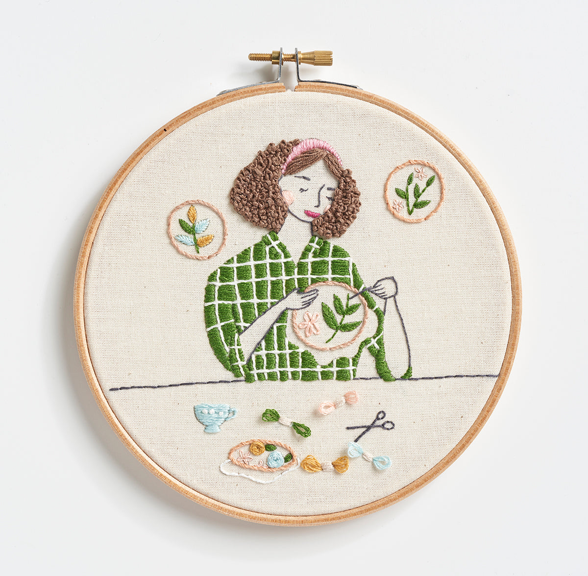 Mindful Embroidery Portrait Hoop Embroidery Pattern PDF