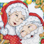 Mr and Mrs Claus Cross Stitch PDF Pattern