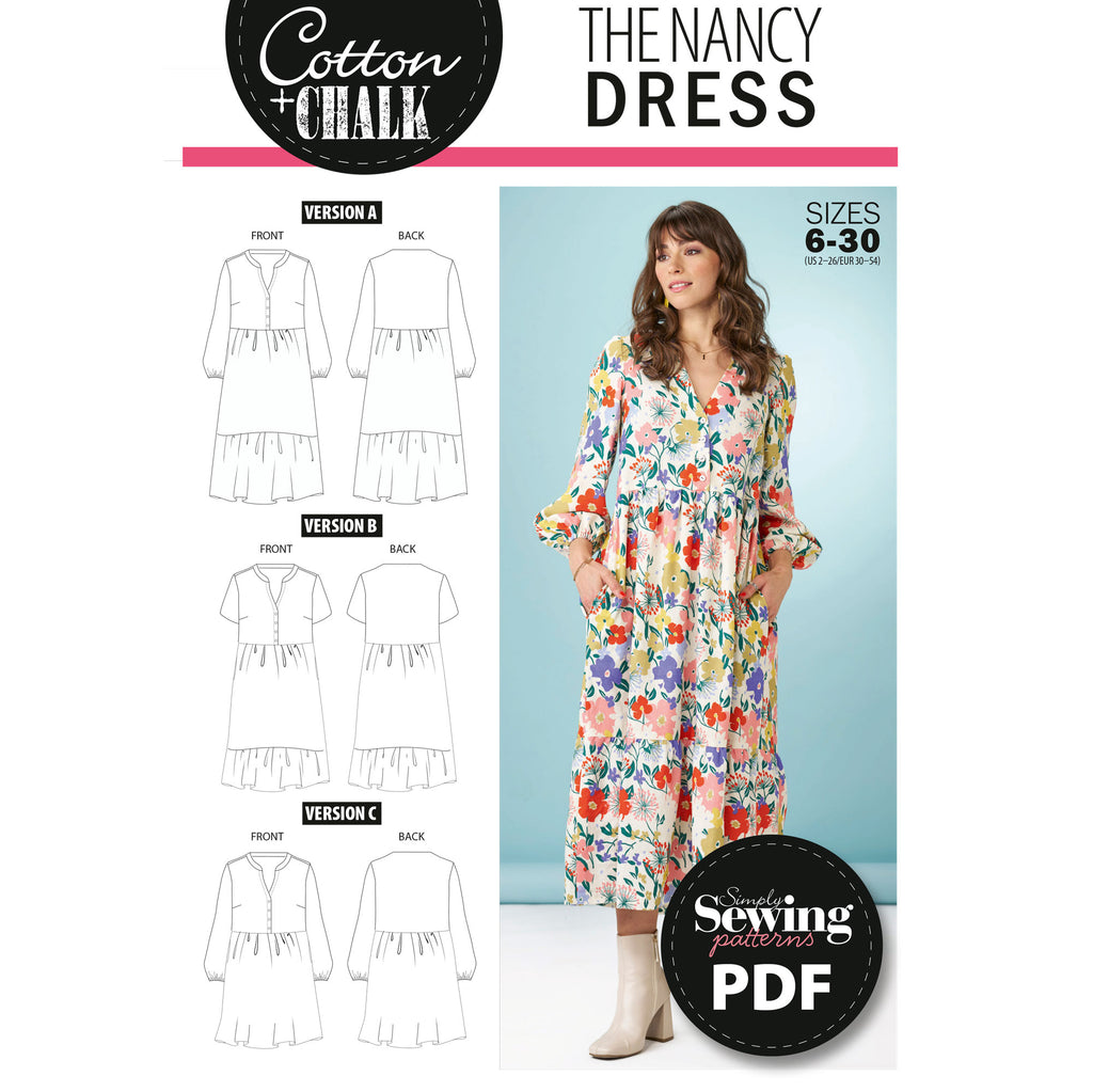 Nancy Dress Sewing Pattern PDF