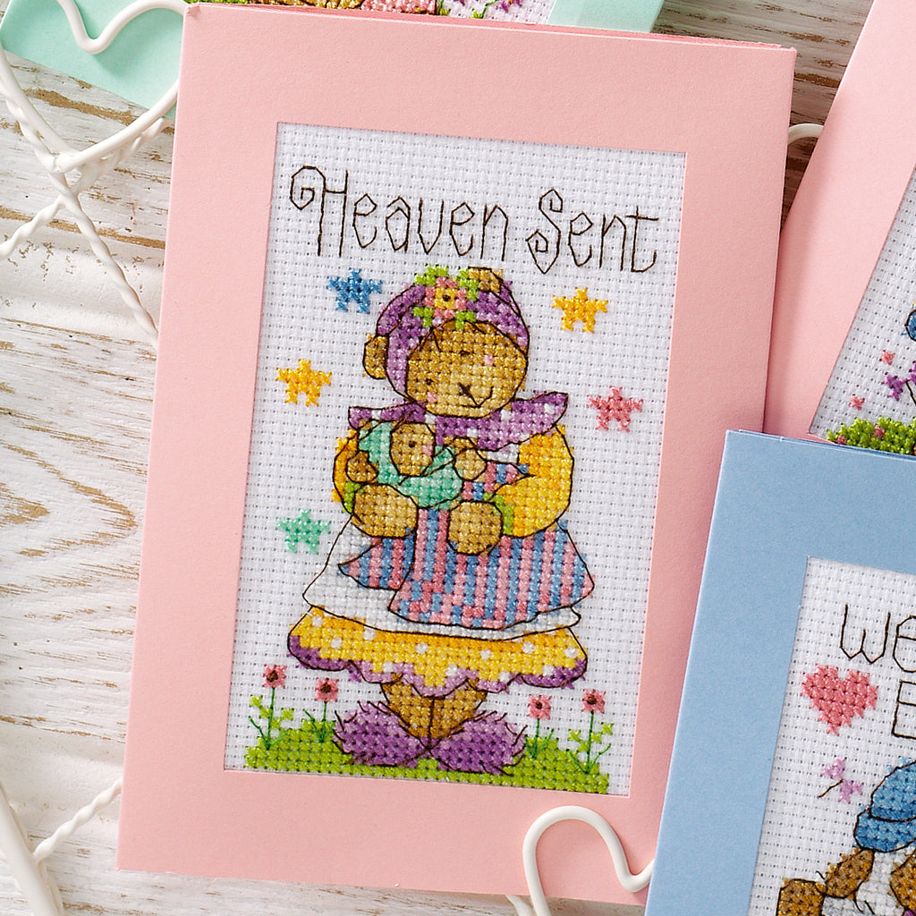 New Baby Animal Cards Cross Stitch PDF Patterns